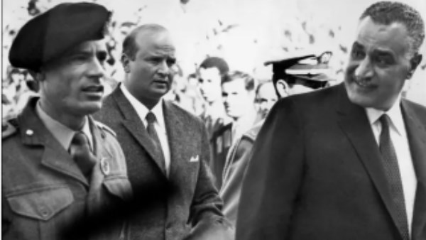 الزعيم جمال عبد الناصر ومعمر القذافي