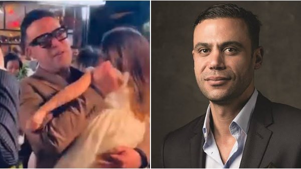 محمد إمام يحمل ابنته 