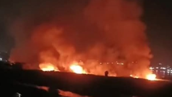 حريق كورنيش المعصرة 