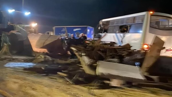 انقلاب اتوبيس في المنوفية 
