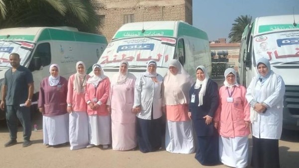 فحص وتوفير العلاج لــ 1600 حالة بقافلة للصحة في بنى سويف