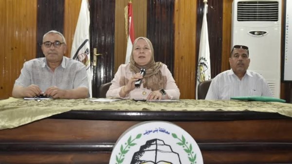 محافظ بني سويف يراجع الترتيبات النهائية لامتحانات النظري للدبلومات الفنية