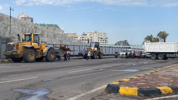 آثار عاصفة الإسكندرية