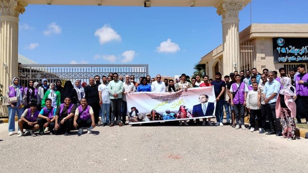 وفد المعسكر خلال تفقد معالم مطروح 