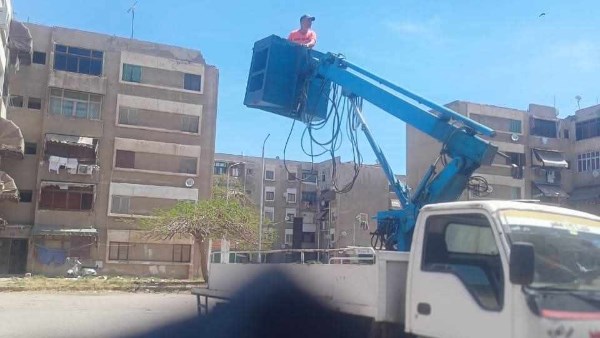 عرب بورسعيد  صيانة شاملة ورفع كفاءة منظومة الإنارة العامة