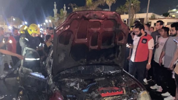 السيطرة على حريق سيارة بشارع طرح البحر في بورسعيد