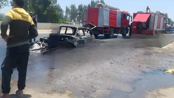 حريق السيارة في الغربية