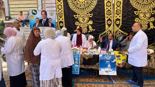 بيطرى الشرقية يُنظم قافلة طبية مجانية بقرية بنى عامر بالزقازيق