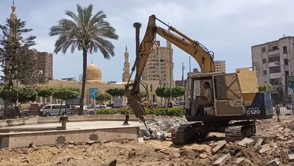 أعمال التطوير بميدان إبراهيم الدسوقي 