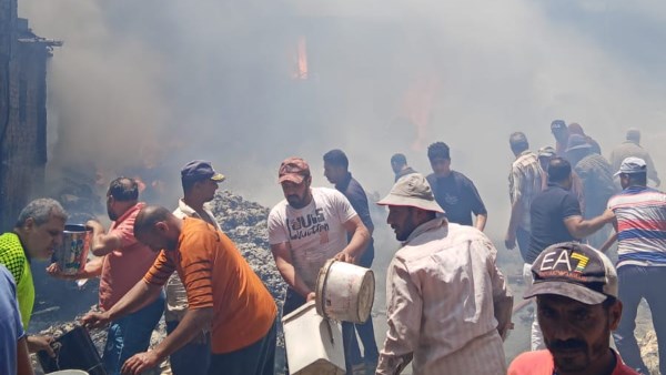 حريق بمصنع