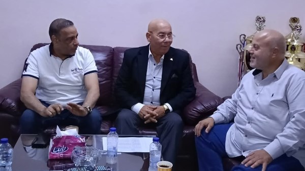 الدهراوي يستقبل رئيس لجنة مسابقات الاتحاد العربى لوضع خطة لآلية التعاون