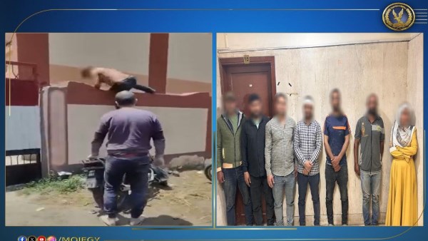 المتهمون ولقطة من الفيديو 