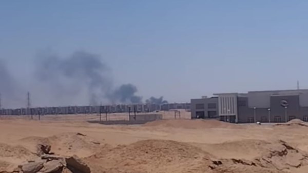 حريق مصنع بدر 