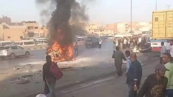 مصرع شخص وإصابة 15 آخرين في تصادم سيارات أعلى دائري المنيب