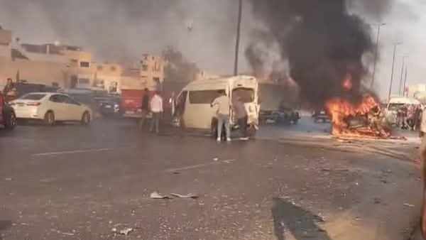 معاينة حادث الطريق الدائري: تصادم نقل و2 سوزوكي وملاكي و3 ميكروباص