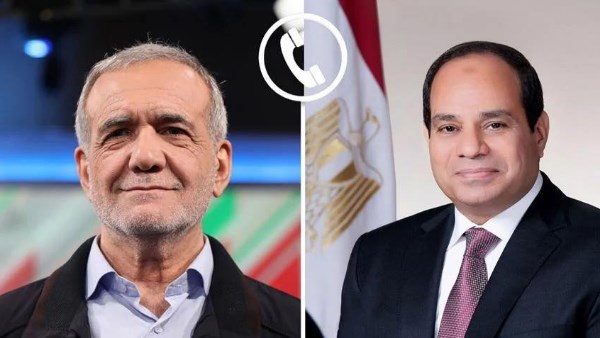 الرئيس السيسي ونظيره الإيراني 