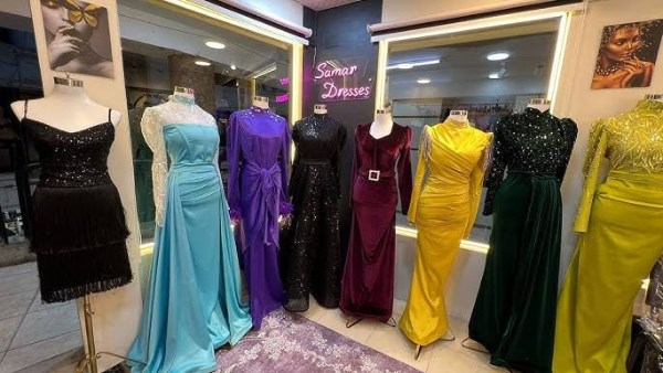 مشادة على فستان سهرة