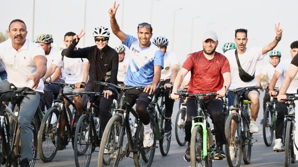 وزيرا الأوقاف والشباب ومحافظ القاهرة يشاركون بماراثون الدراجات