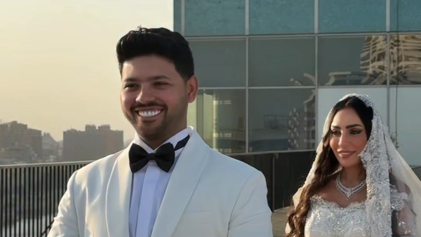 الصور الأولى من حفل زفاف المطرب محمد شاهين على المنتجة رشا الظنحاني