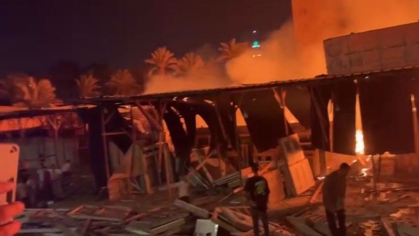 حريق سوق السيراميك 