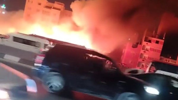 حريق سوق السيراميك 