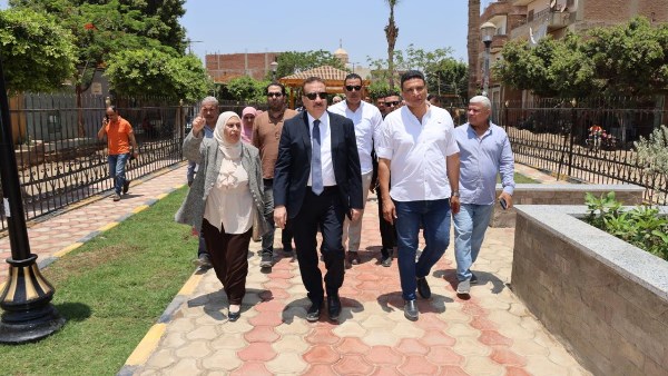محافظ المنوفية يفتتح أعمال تطوير ورفع كفاءة ميدان الخالدين وتحسين مستوى الخدمات