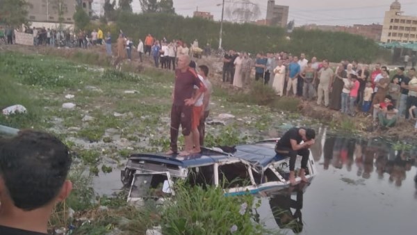 انقلاب ميكروباص في الدقهلية