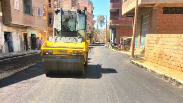 رصف الشوارع بمطاى وملوي 