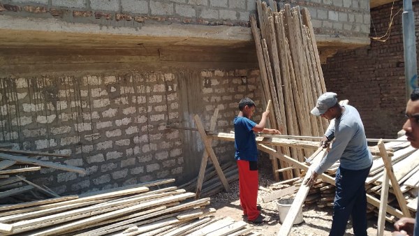 إزالة حالتى تعدى بالبناء المخالف بأرمنت