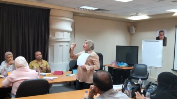  خلال فعاليات ورشة العمل بمكتبة مصر 
