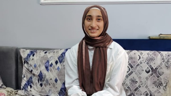 الطالبة الخامسة بالشهادة الإعدادية بالشرقية 