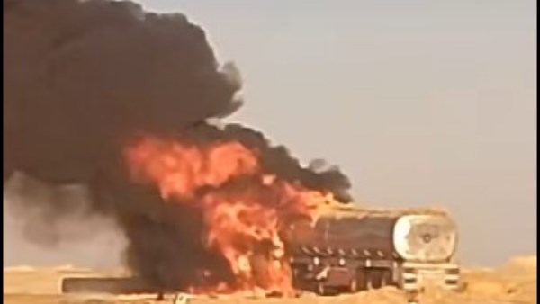 تفحم سائقين وتباع.. التحريات تكشف هوية ضحايا انفجار سيارة السولار على طريق الواحات