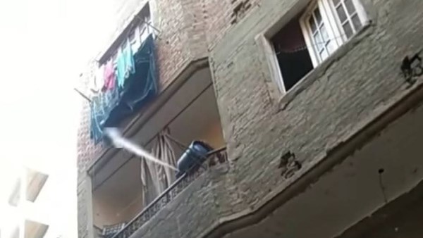 أنبوبة غاز من الحادث