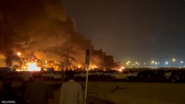 حريق بندر عباس في ايران