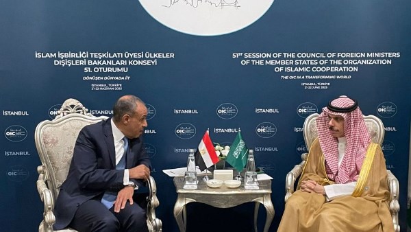وزير الخارجية والهجرة يلتقي بنظيره السعودي