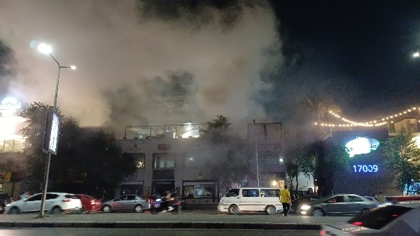 حريق مطعم جسر السويس