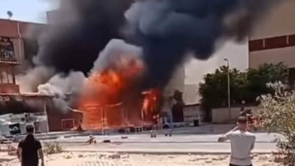 لقطة من الحريق
