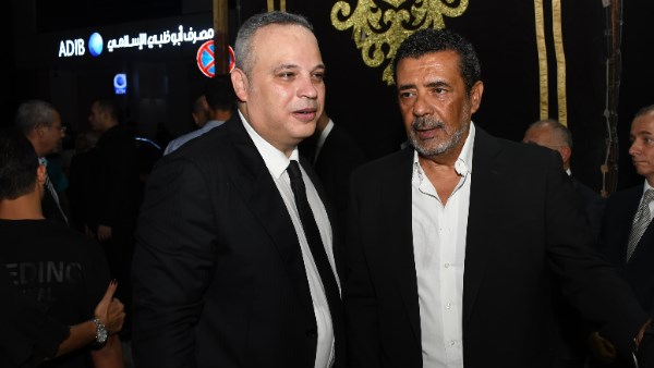 شريف خيرالله يقدم واجب العزاء فى والد تامر عبد المنعم 