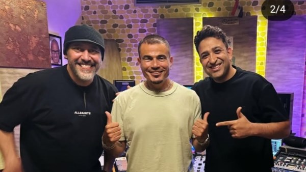 الفنان  عمرو دياب و الفنان عمرو مصطفى و الفنان تامر حسين 
