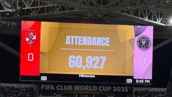الحضور الجماهيري في افتتاحية كأس العالم للأندية بين الاهلي وانتر ميامي يتخطى 60 الف مشجع