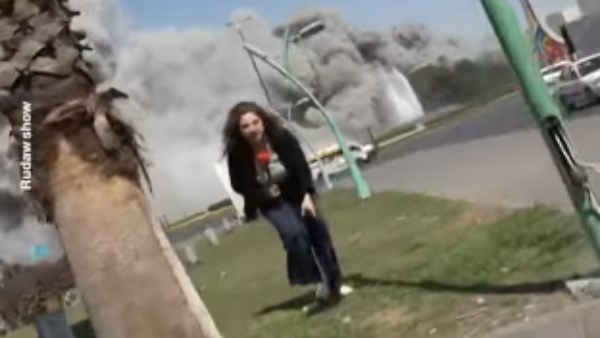 هروب مراسلة على الهواء في سوريا 