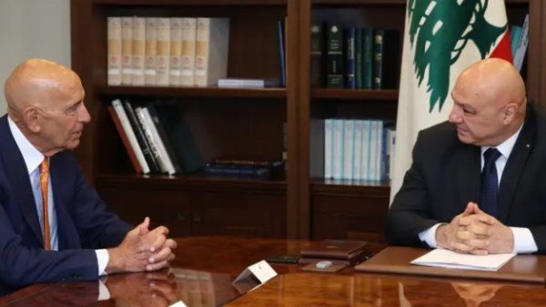 الرئيس اللبناني والمبعوث الأمريكي للسلام 