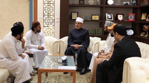 مفتي الجمهورية خلال لقاء الوفد 