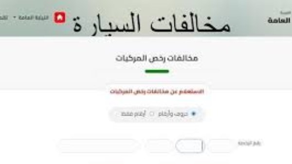 مخالفات المرور