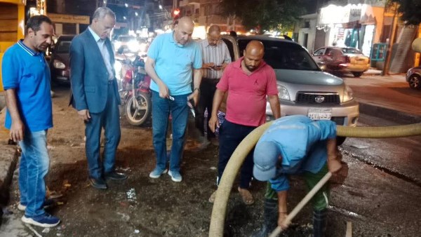 إصلاح خط مياه ببني سويف