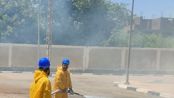 مياه الأقصر تنفذ سيناريو وتجربة إطفاء حريق ناجحة بأرمنت