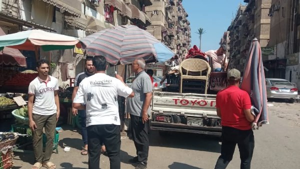 استمرار حملات إزالة الإشغالات بعدد من المناطق بزهور بورسعيد | صور