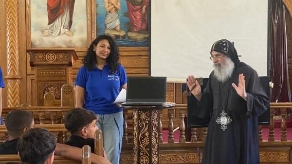 لقاء لمرحلة إعدادي بإيبارشية بنها وقويسنا بحضور الأنبا مكسيموس