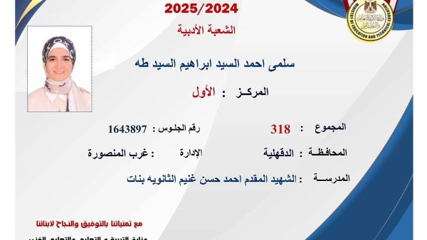 محافظ الدقهلية يهنئ أوائل الثانوية العامة من أبناء المحافظة هاتفيا مشيدا بتميزهم