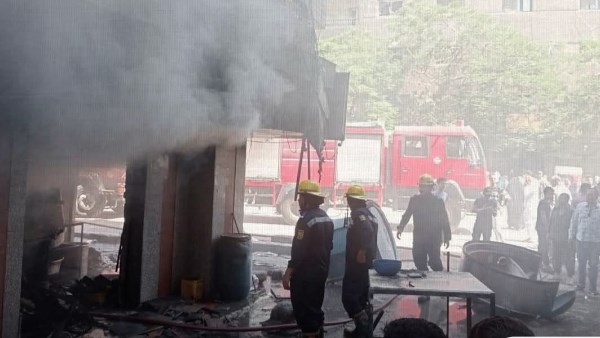 حريق محل فطائر 